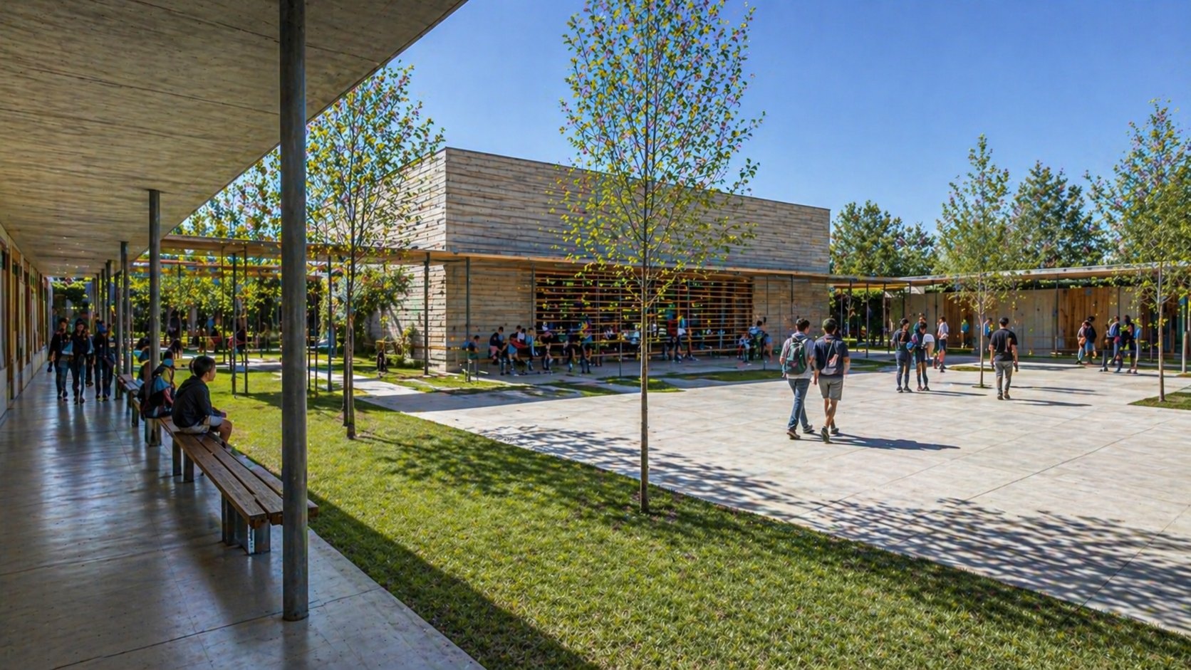Colegio — proyecto de AG arquitectos · Romén Álvarez Cabrera